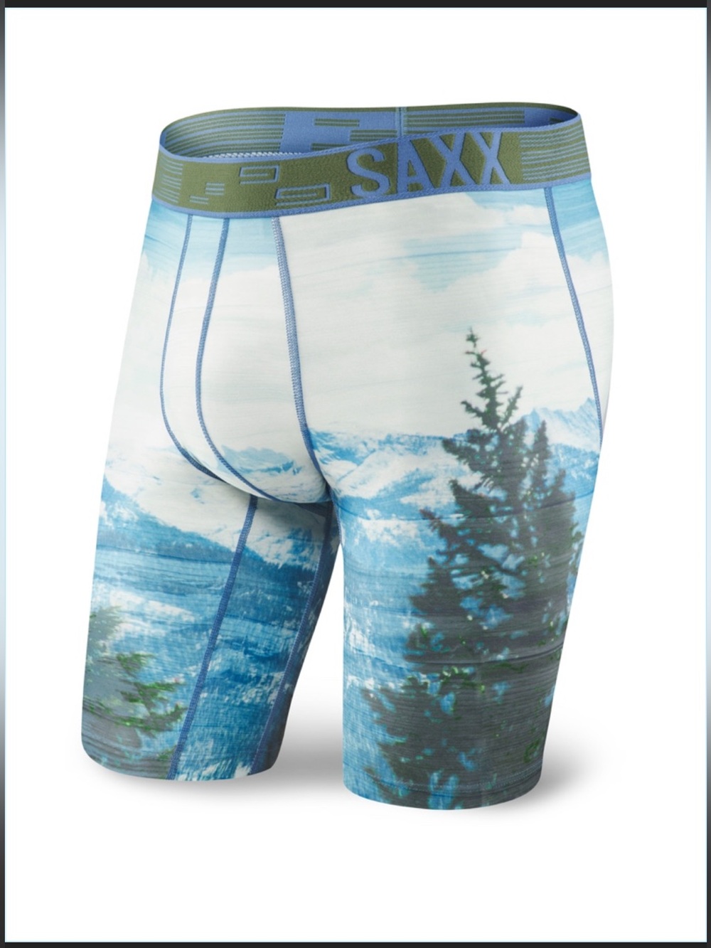 SAXX + Kevin Love collection Fuse nature alpine scene long boxer briefs Medium